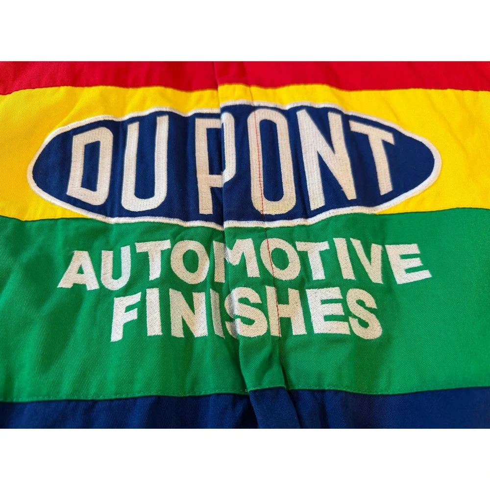 Chase Authentics Jeff Gordon 24 DuPont NASCAR Racing Jacket Red Yellow Blue XL